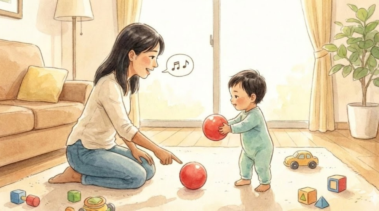 英語の指示に反応して行動する子どもの様子2