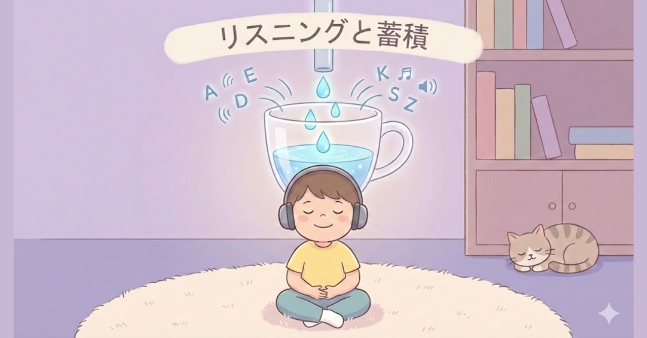 英語の沈黙期にある子供が理解を深めている様子のイメージ