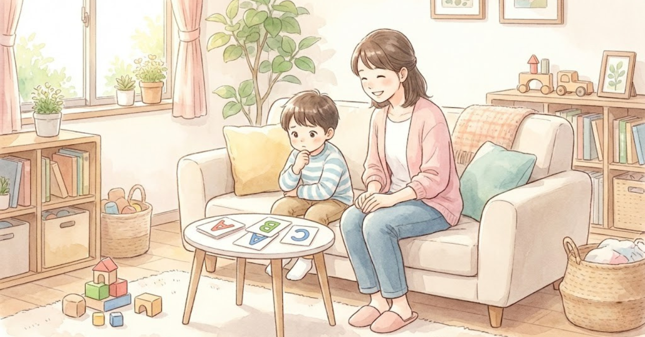 フォニックスが合わず悩む子どもを焦らず見守る親のイメージ