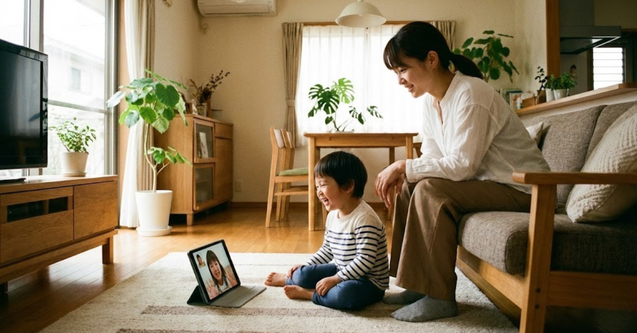 子ども向けオンライン英会話の効果や続け方を親子で考えるイメージ